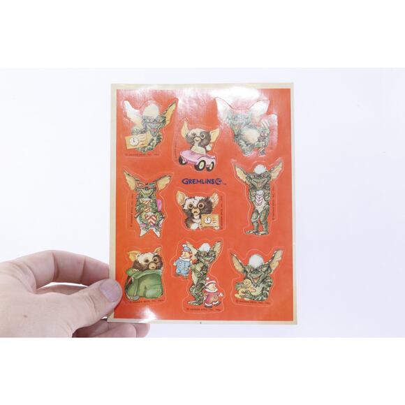 Gremlins, Sticker Sheet, Warner Bros, 1984, Movie Characters, Cute Monsters, Pic - Picture 1 of 1